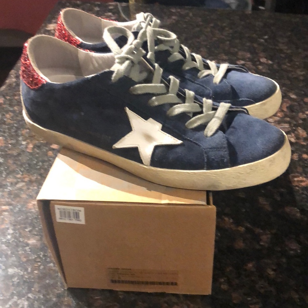 Golden Goose navy suede-red glitter - Picture 4 of 4